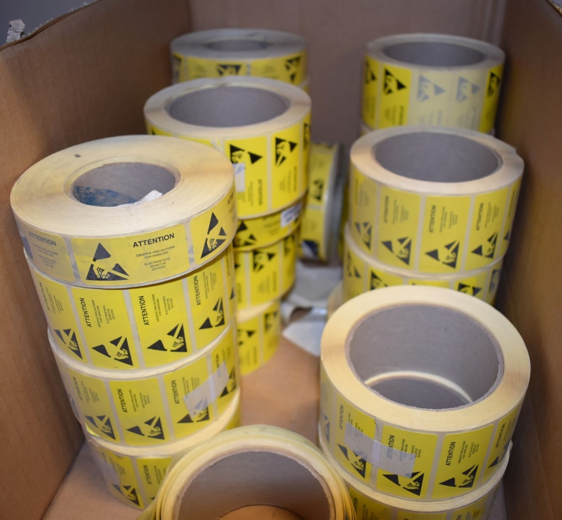 21 x Rolls of 'Attention Observe Precautions for Handling Electrostatic Sensitive Devices