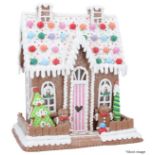 1 x GISELA GRAHAM Designer Gingerbread House Ornament With LED Illumination - Original Price £149.99