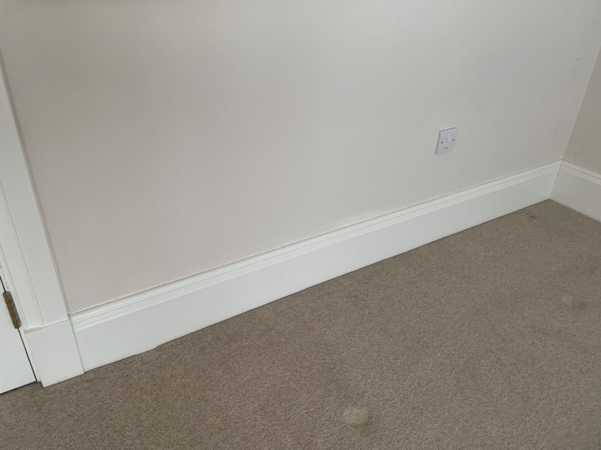 Approximately 20-Metres of Timber Wooden Skirting Boards, In White - Image 3 of 7