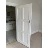 1 x Solid Wood Lockable Painted Internal Door in White