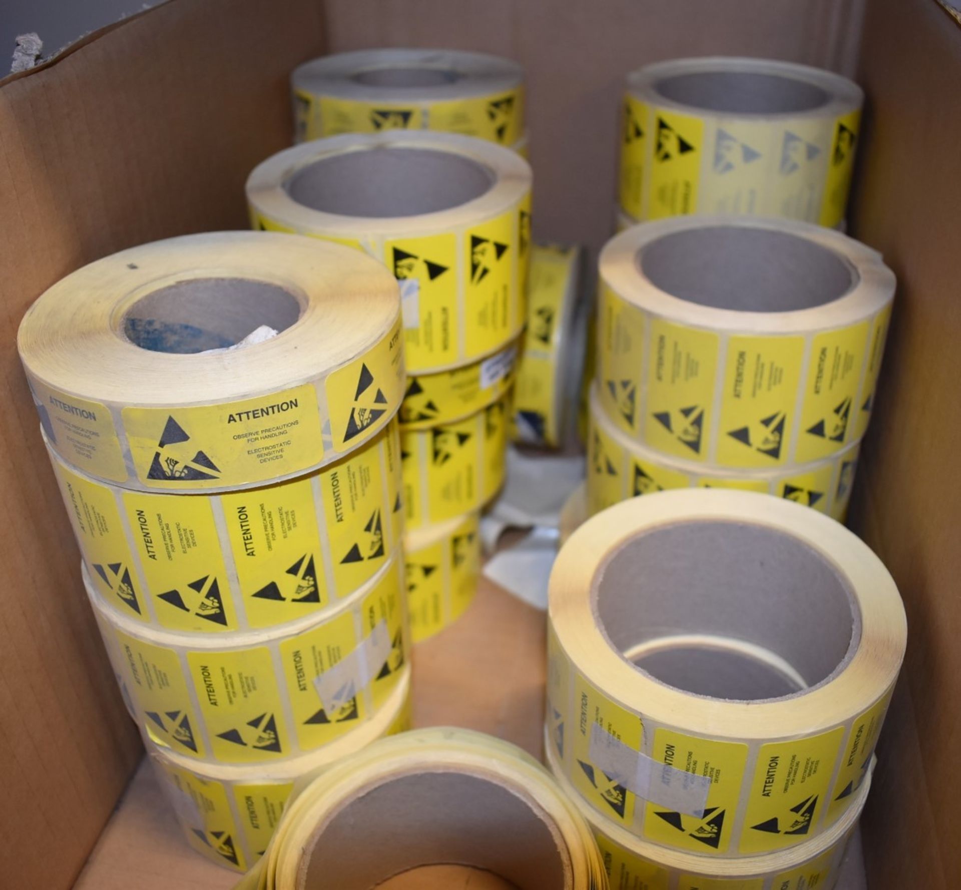 21 x Rolls of 'Attention Observe Precautions for Handling Electrostatic Sensitive Devices - Image 2 of 7