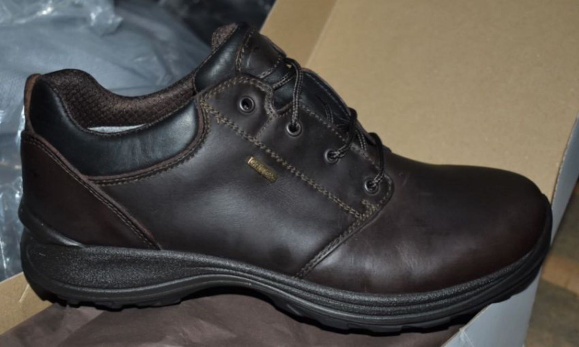 1 x Pair of Men's Grisport Brown Leather GriTex Shoes - Rogerson Footwear - Brand New and Boxed - - Bild 5 aus 8