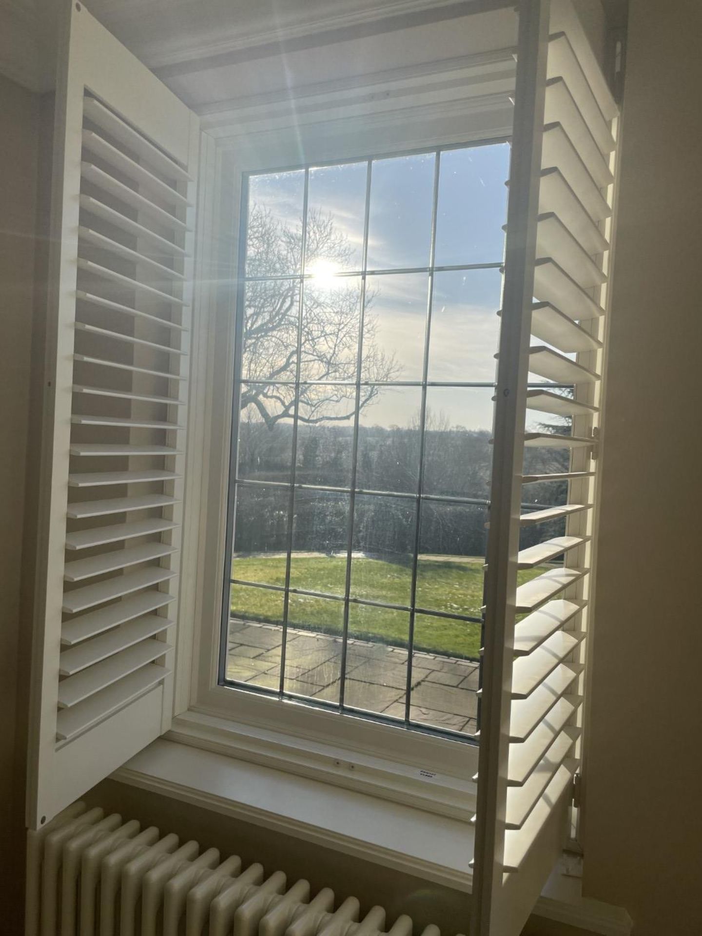 1 x Hardwood Timber Double Glazed Window Frames fitted with Shutter Blinds, In White - Ref: PAN107 - Image 3 of 15