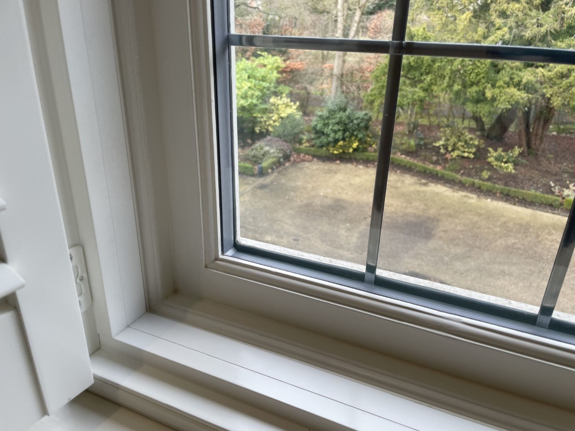 1 x Hardwood Timber Double Glazed Leaded 3-Pane Window Frame fitted with Shutter Blinds - Image 14 of 17