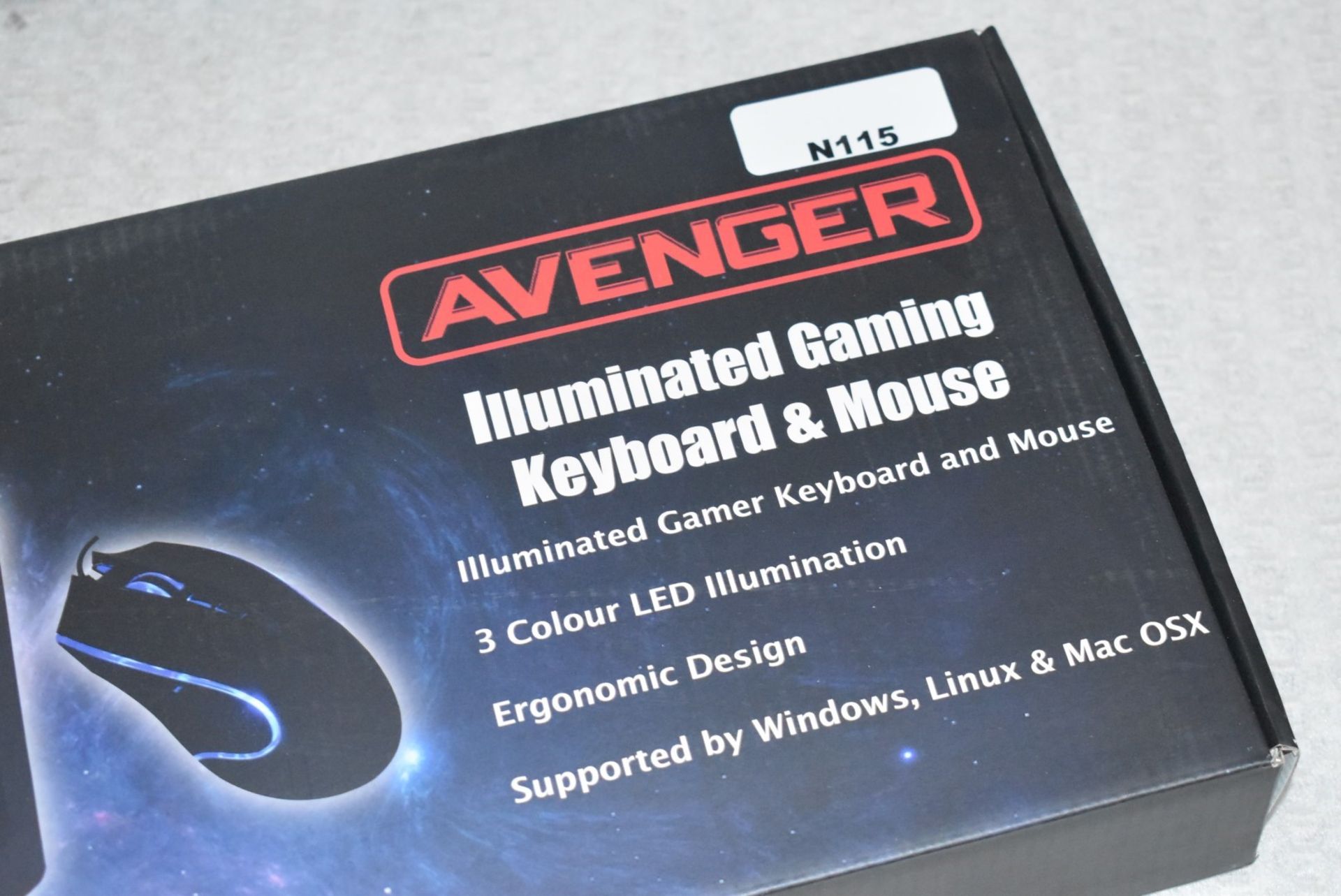 1 x CIT Avenger Illuminated Gaming Keyboard and Mouse - New & Boxed - Bild 2 aus 2