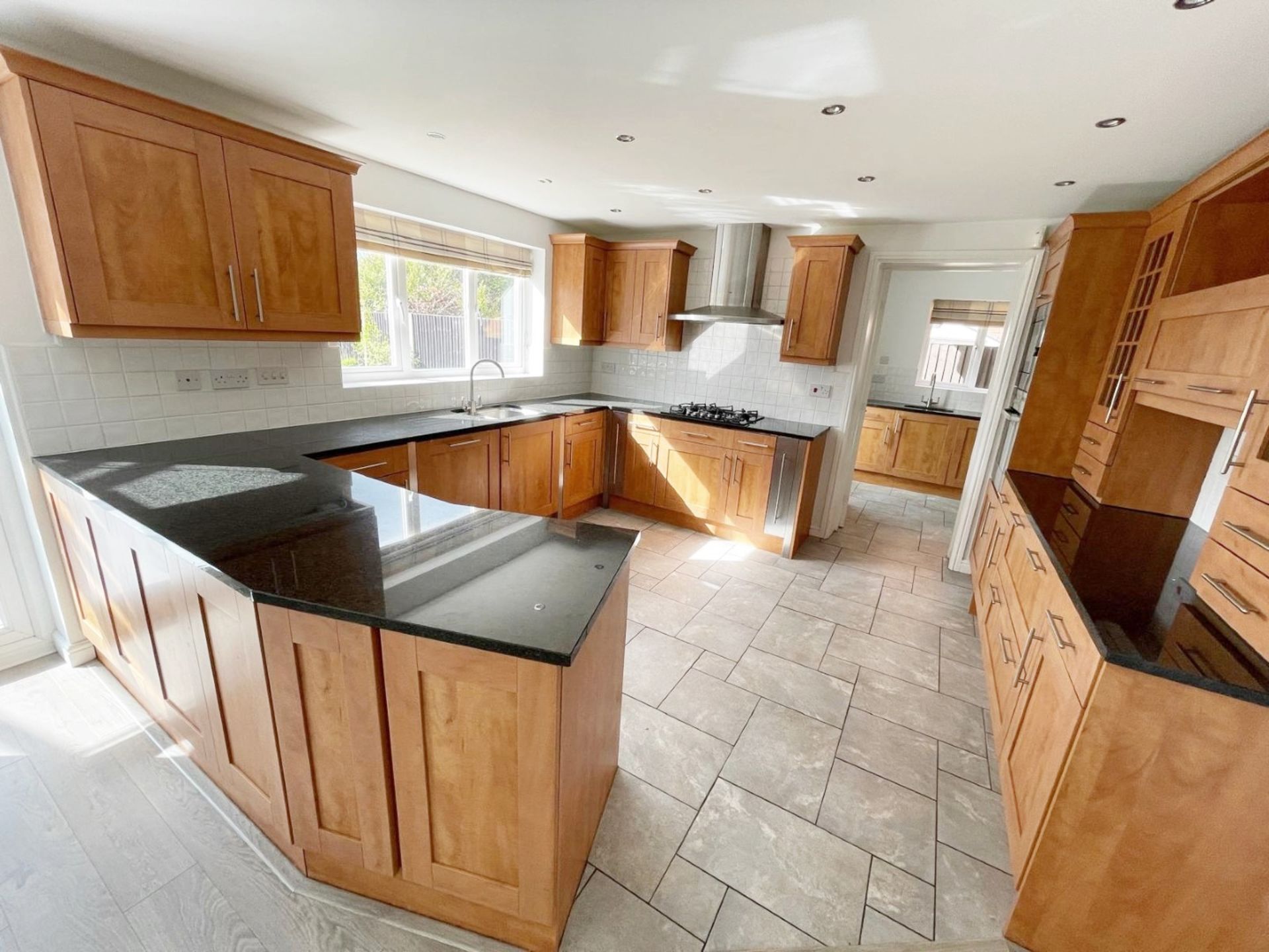 1 x Shaker-style, Feature-rich Fitted Kitchen with Solid Wood Doors, Granite Worktops and Appliances - Image 9 of 111