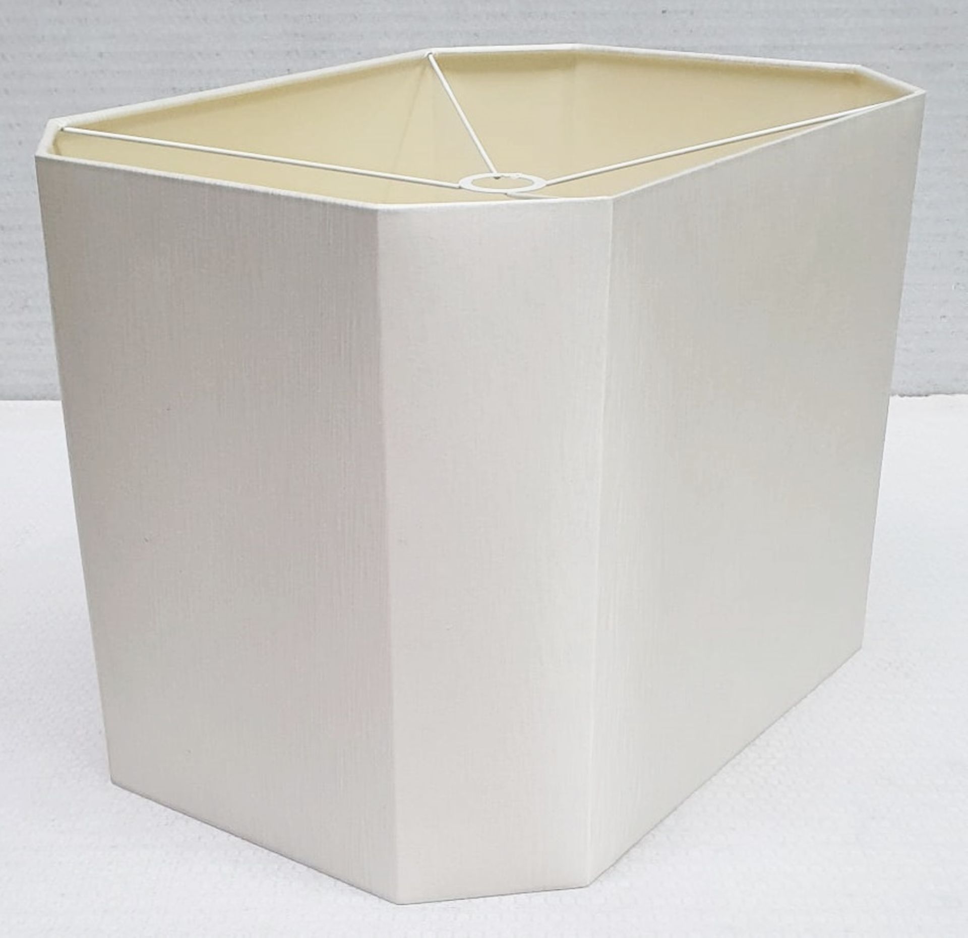 1 x GIORGIO COLLECTION 'Infinity' Italian Designer White SILK Lamp Shade  - Unused Boxed Stock - - Image 2 of 4