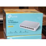 1 x TP Link 8 Port 10/100Mbos Desktop Switch - Model TL-SF1008D - New Sealed Stock