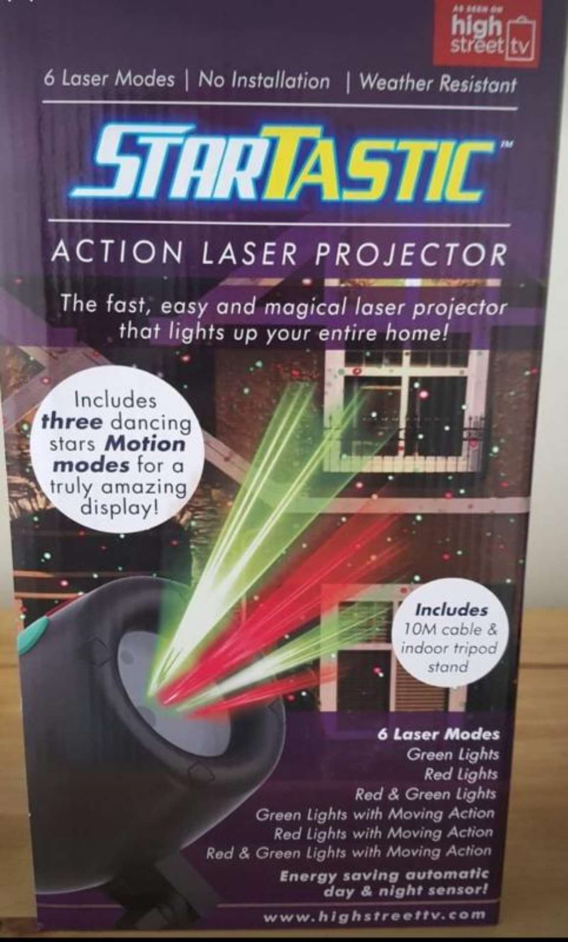 1 x StarTastic Motion Laser Projector - Starry Light Display Suitable For Christmas, Weddings, - Image 2 of 2