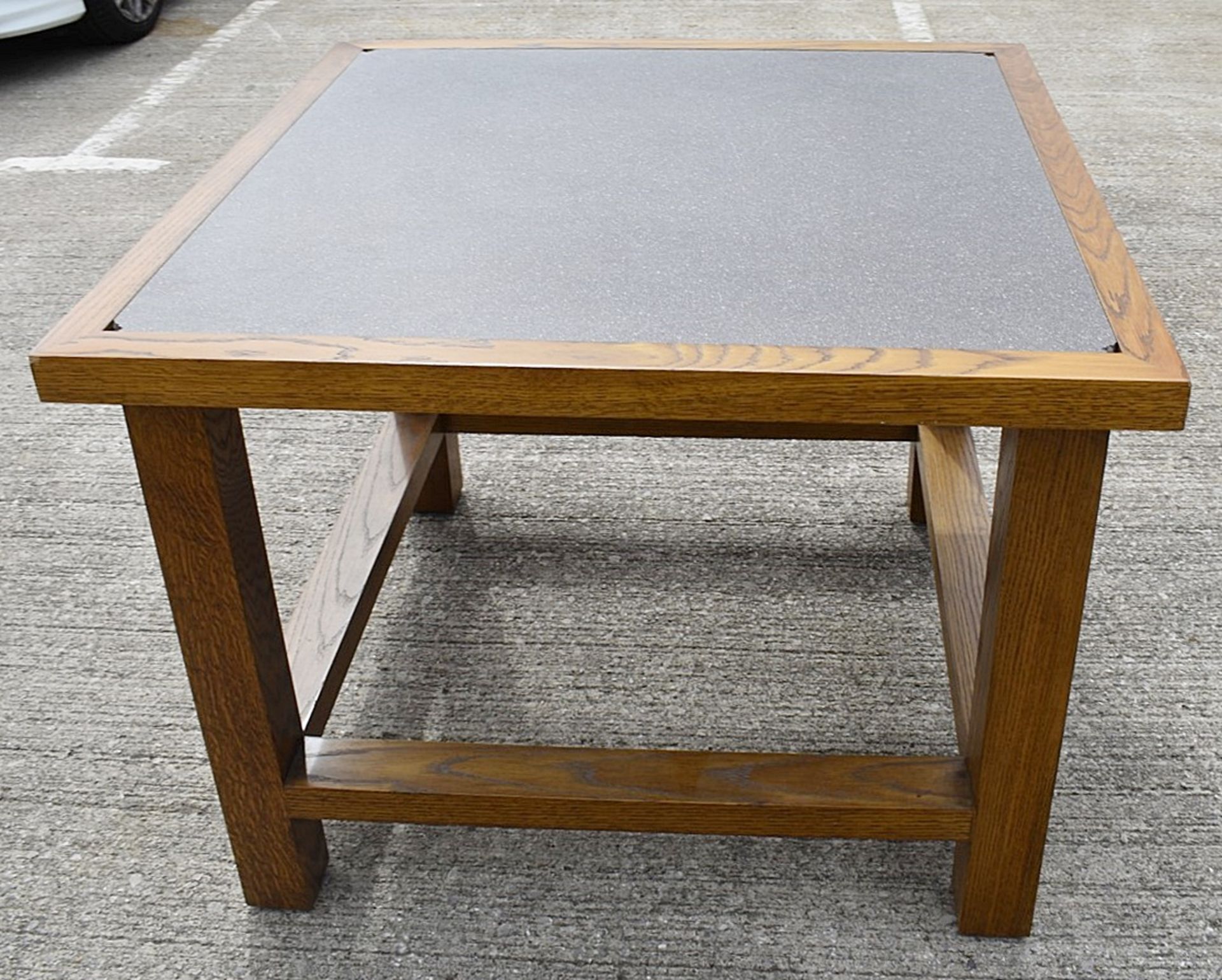 1 x Large Solid Wood Shop Retail Display Table With Stone Inlaid Top - Image 5 of 7