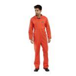 10 x Super Click Heavy Weight Orange Boilersuit - Size 42 / 46 - New in Packets - RRP £350