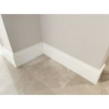 Approximately 20-Metres of Painted Timber Wooden Skirting Boards, In White - Ref: PAN144 - NO VAT