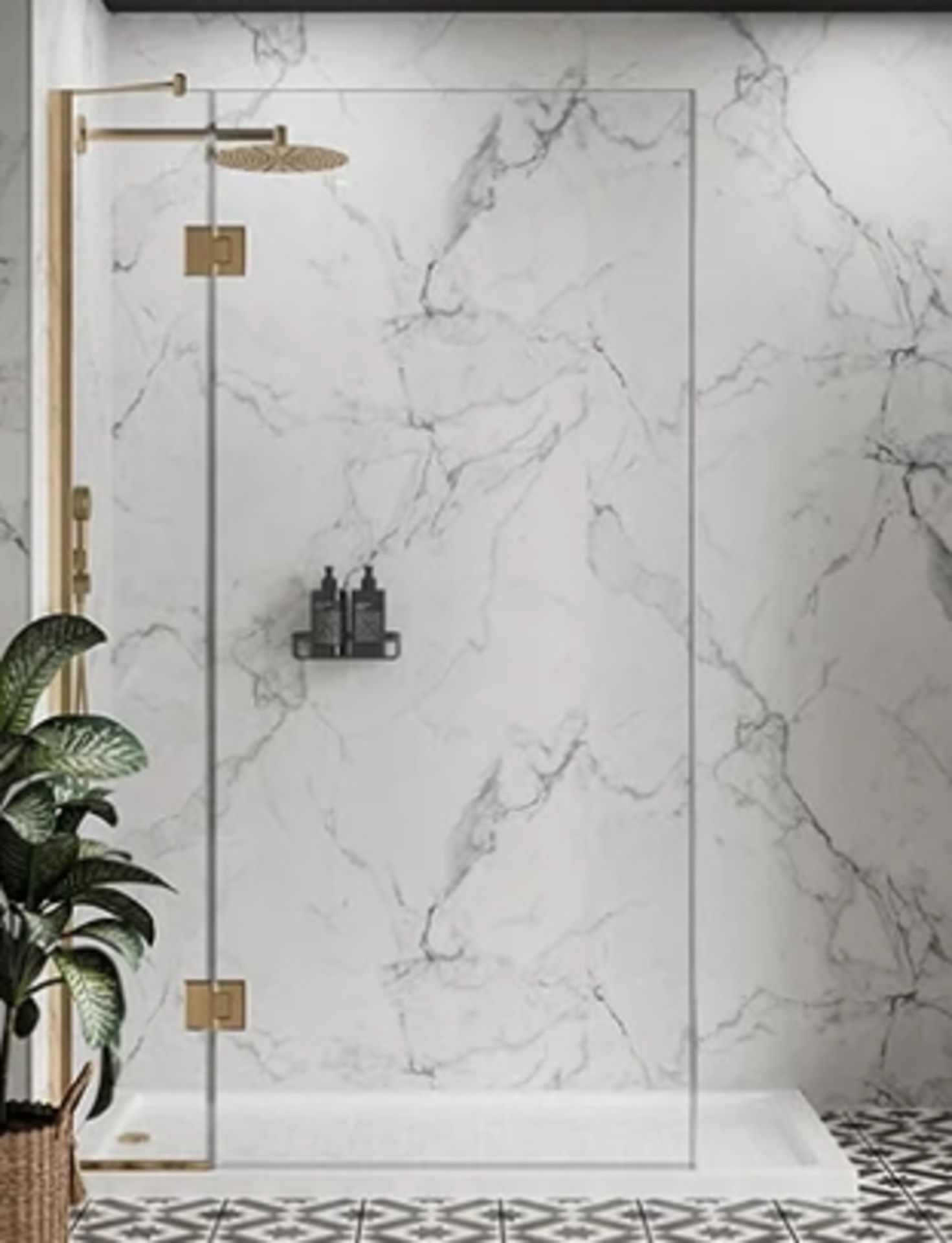 3 x Monolisa Marble Effect Shower Room Glazed Porcelain Wall Tiles - Size: 1800 x 900 x 10.5 cms - - Image 2 of 9