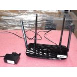 1 x TP Link AC1200 Wireless MU-MIMO Gigabit Router - Model Acher C6 - Includes Power Adaptor