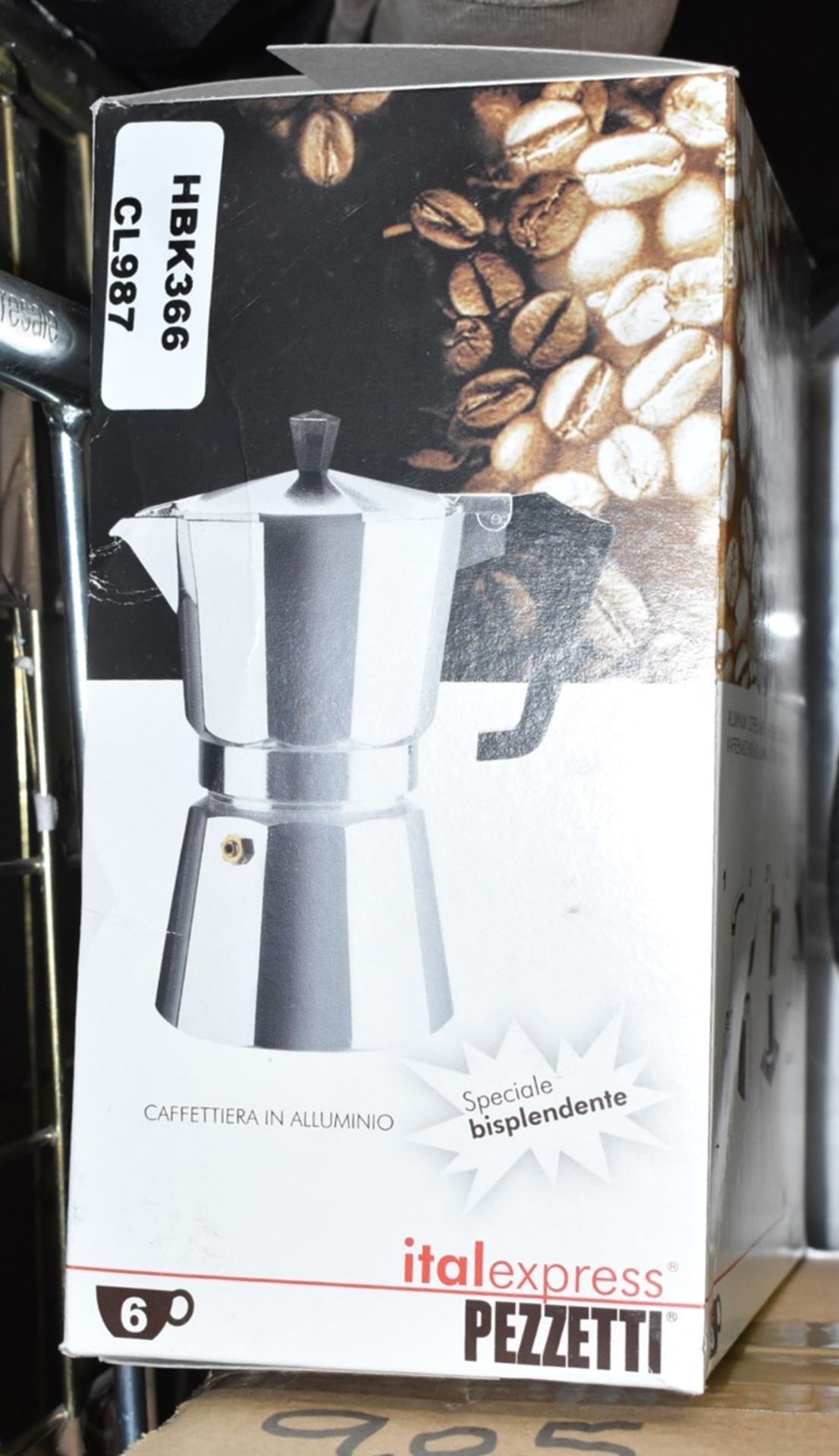 1 x PEZZETTI Italexpress Aluminium Stove Top 6-Cup Moka Pot - Unused Boxed Stock - Ref: HBK366 - Image 7 of 8