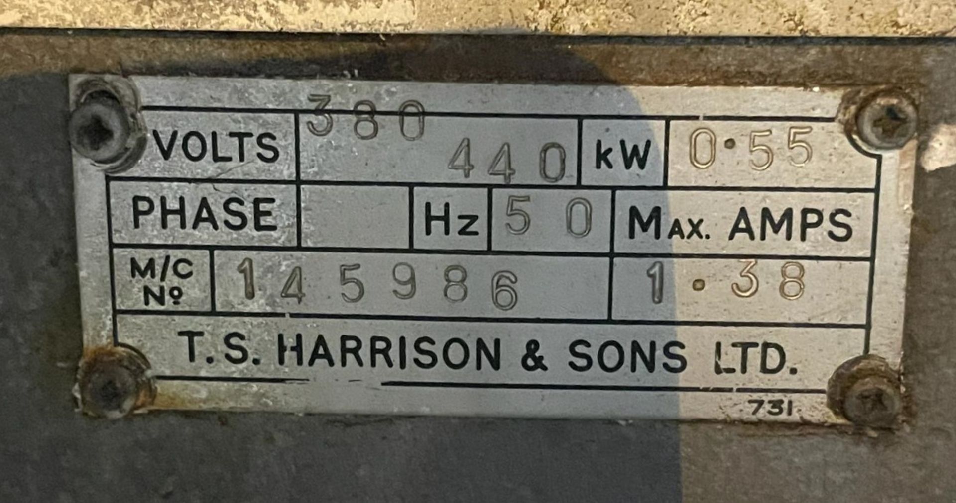 1 x T.S Harrison Union Jubilee Double Ended Grinder - 3 Phase - Image 9 of 13