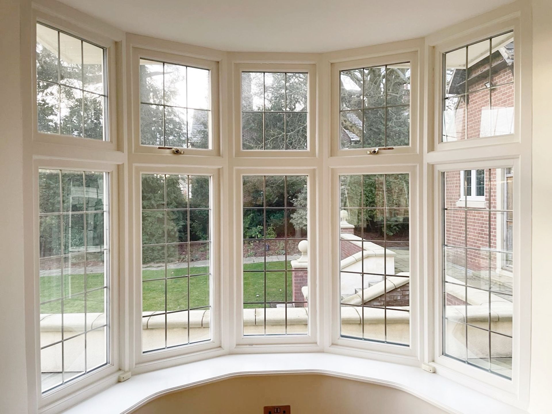 1 x Hardwood Timber Double Glazed 5-Pane Bay Window Frame - Ref: PAN167 / FrPlace - CL896 - NO VAT