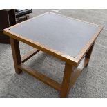 1 x Large Solid Wood Shop Retail Display Table With Stone Inlaid Top