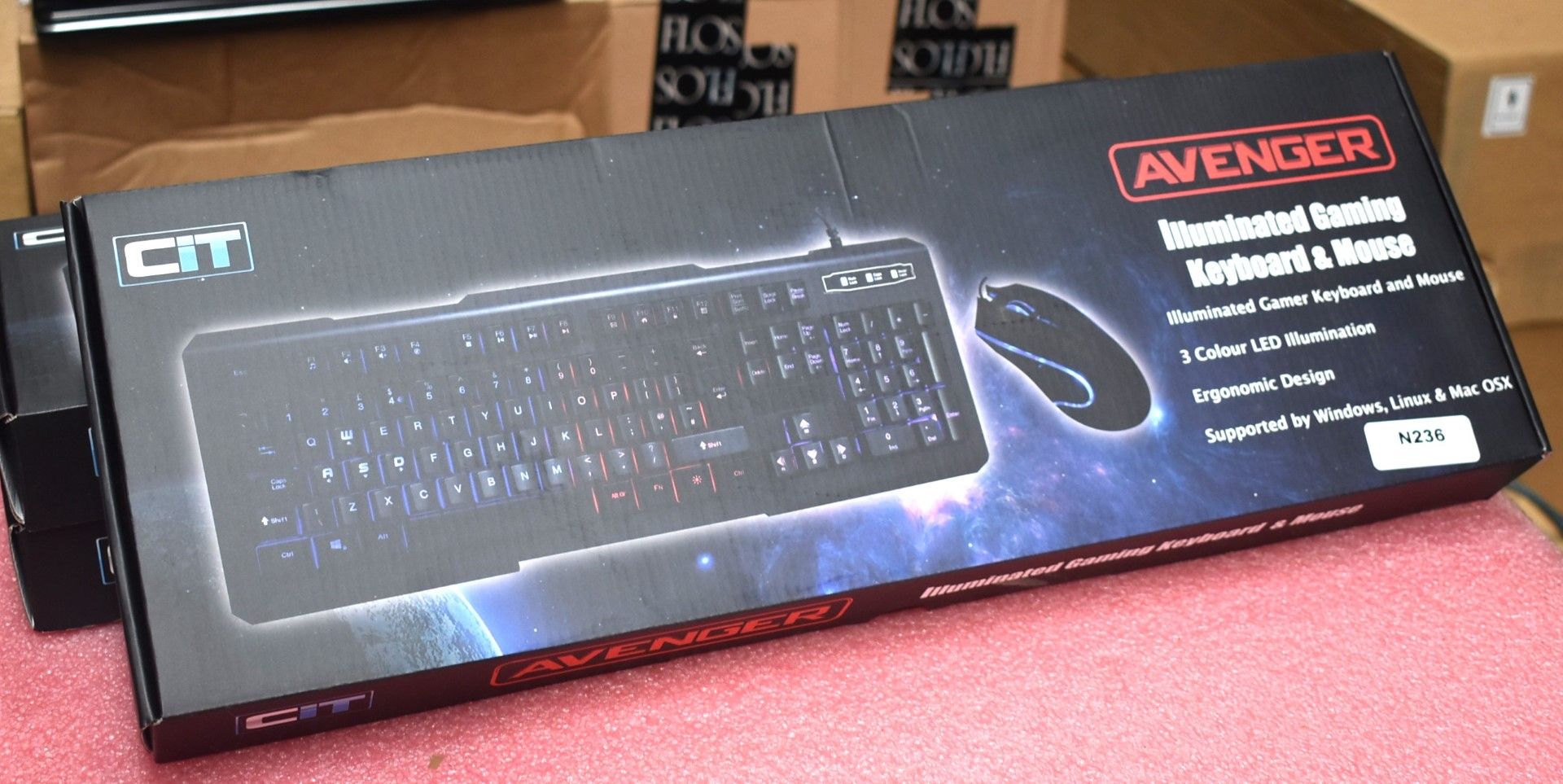3 x CIT Avenger Illuminated Gaming Keyboard and Mouse - New & Boxed - Image 4 of 7