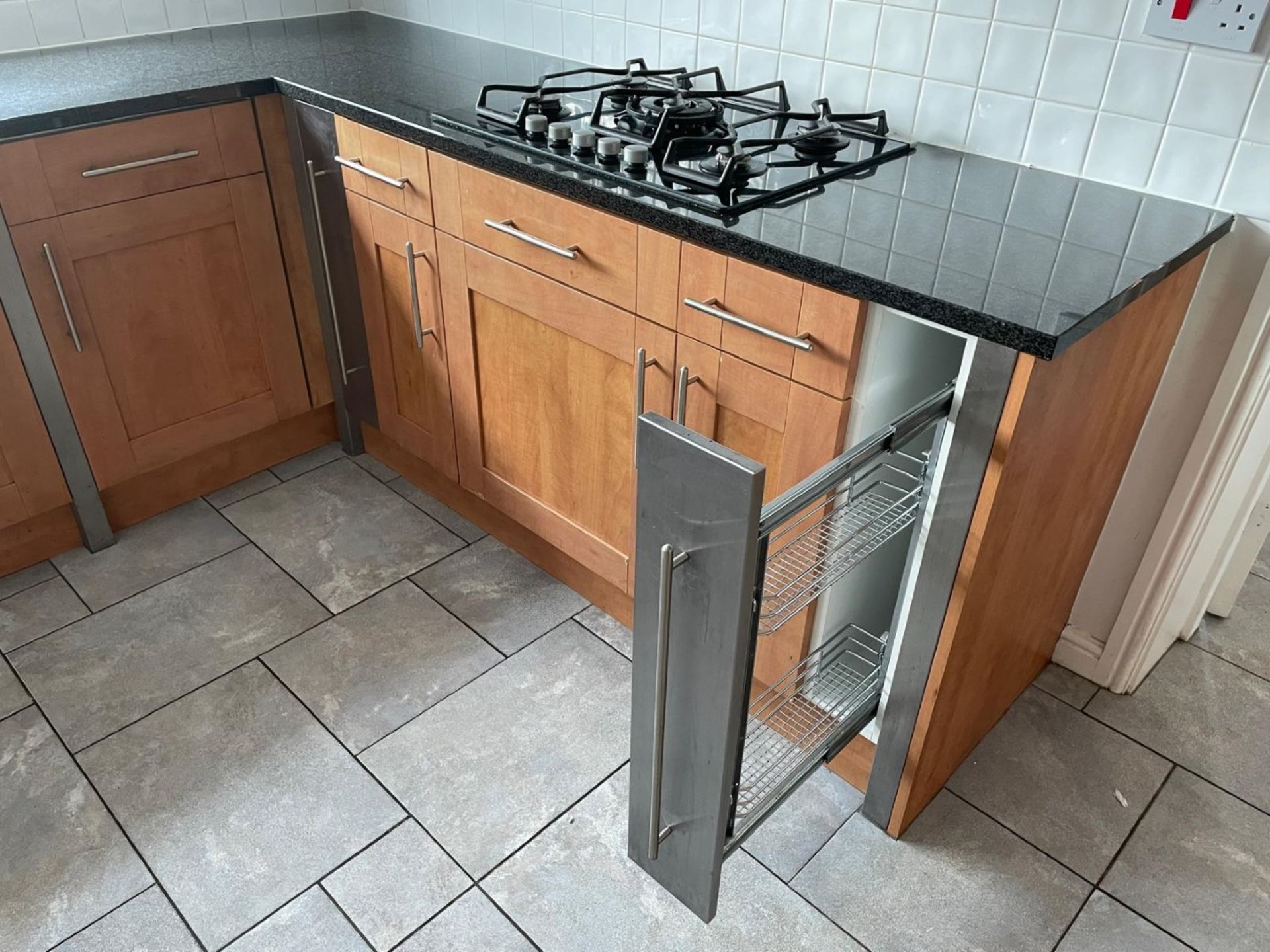 1 x Shaker-style, Feature-rich Fitted Kitchen with Solid Wood Doors, Granite Worktops and Appliances - Image 68 of 111