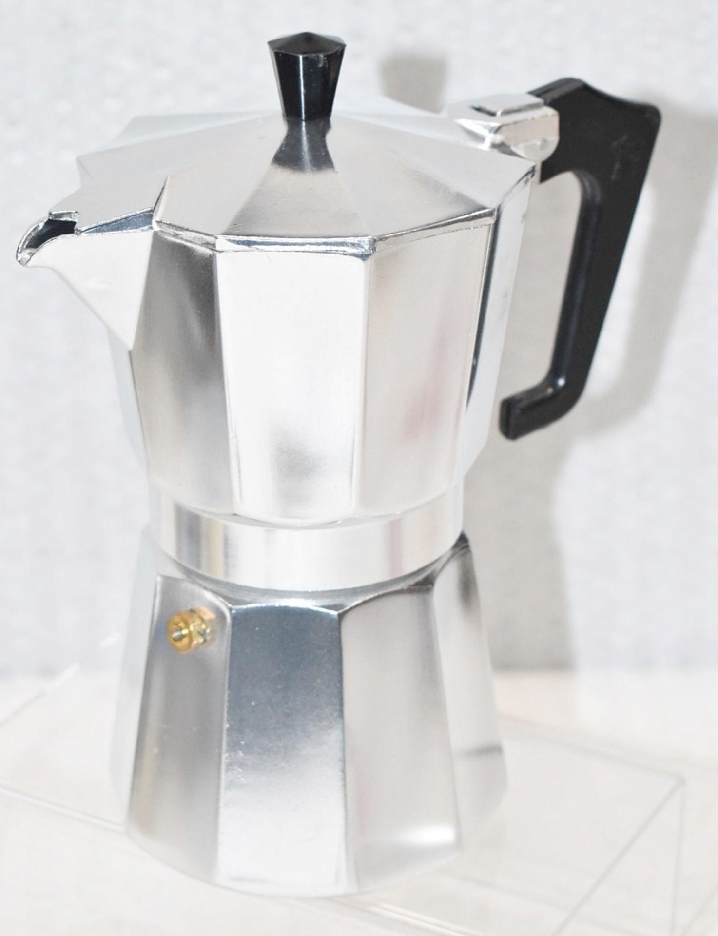 1 x PEZZETTI Italexpress Aluminium Stove Top 6-Cup Moka Pot - Unused Boxed Stock - Ref: HBK366