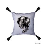 1 x CHARLOTTE JADE Velvet Elephant Cushion - Original RRP £170.00