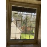 1 x Hardwood Timber Double Glazed & Leaded Window Frame - Ref: PAN276 / Bed3bth