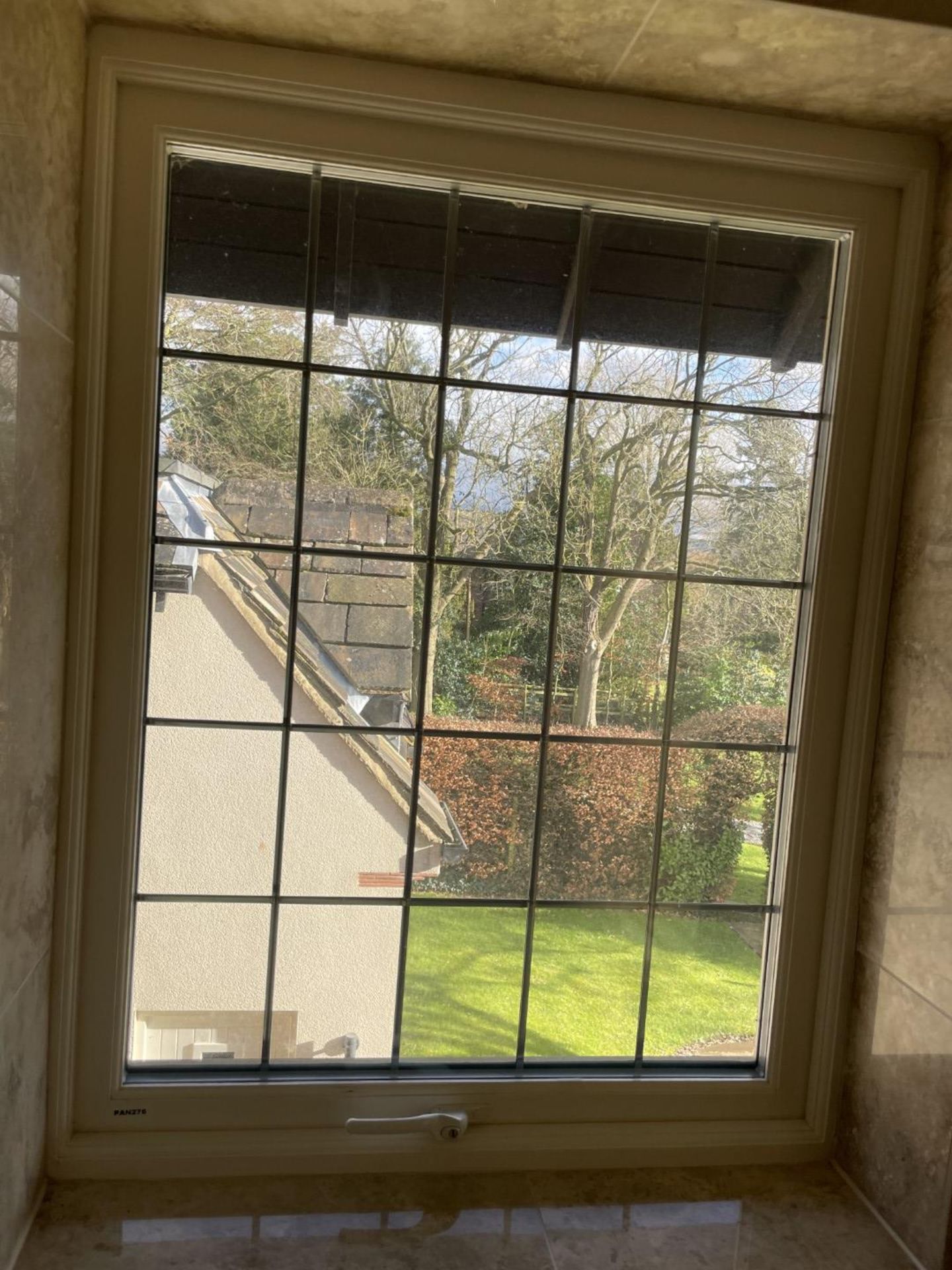 1 x Hardwood Timber Double Glazed & Leaded Window Frame - Ref: PAN276 / Bed3bth