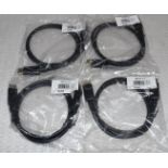 4 x DisplayPort 1 Meter Monitor Cables - New in Packets