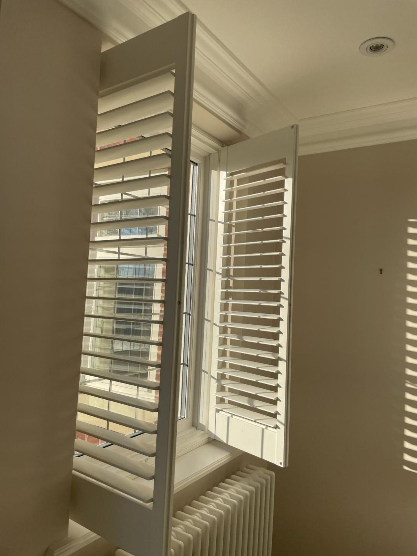 1 x Hardwood Timber Double Glazed Window Frames fitted with Shutter Blinds, In White - Ref: PAN108 - Image 16 of 19