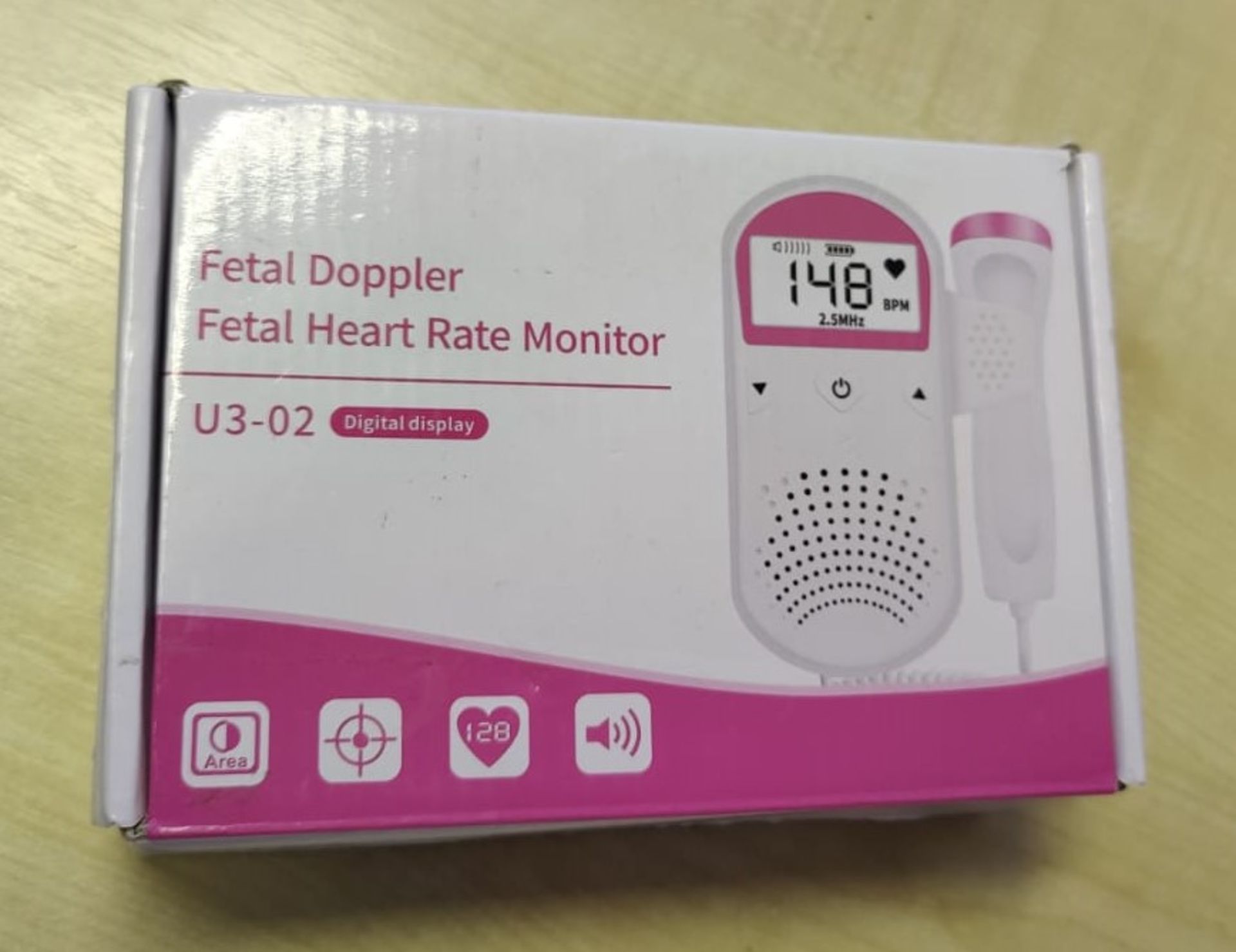1 x Fetal Doppler Fetal Heat Rate Monitor - Model U3-02 With Digital Display - Boxed With - Image 3 of 3