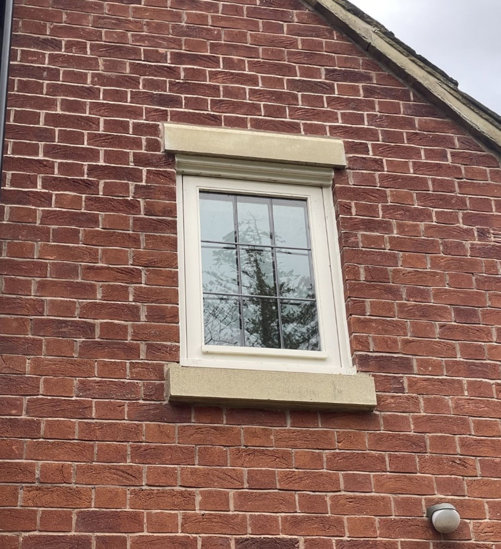 1 x Hardwood Timber Double Glazed & Leaded Window Frame - Ref: PAN218 - CL896 - NO VAT ON THE HAMMER