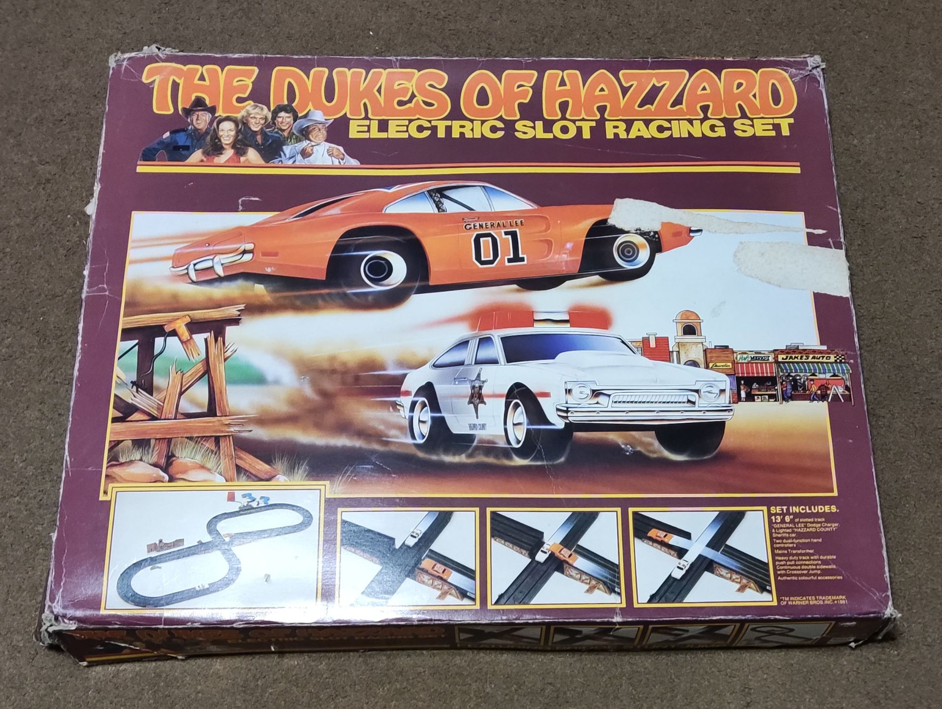 1 x Vintage Dukes of Hazzard Electric Slot Racing Set - Used - CL444 - NO VAT ON THE HAMMER -