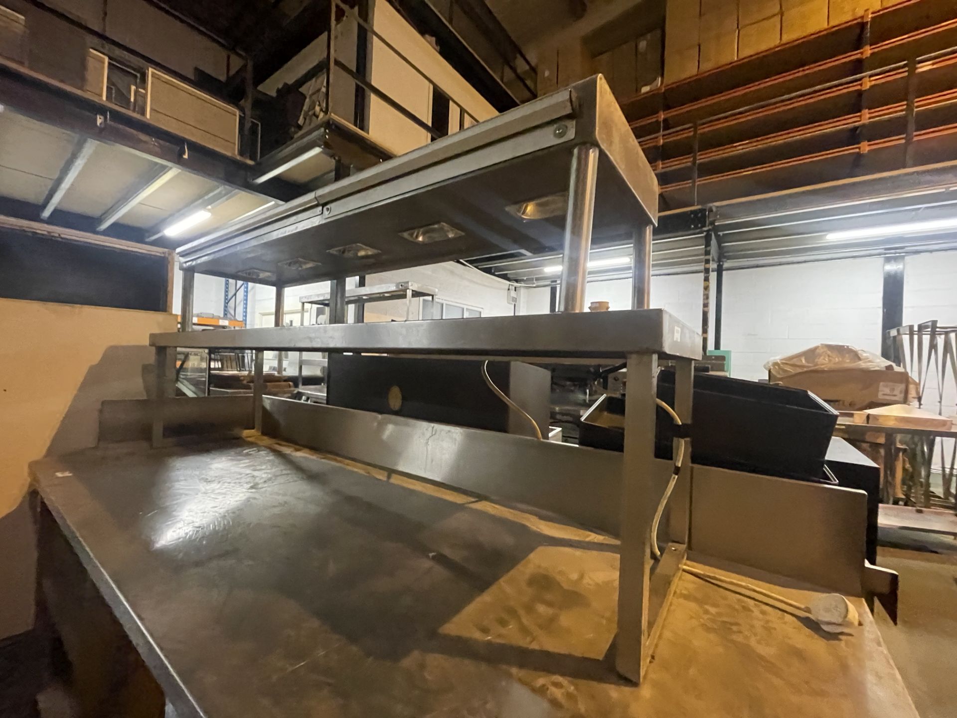 1 x Two Tier Countertop Heated Gantry Passthrough Shelf With Ticket Rails - Image 3 of 6