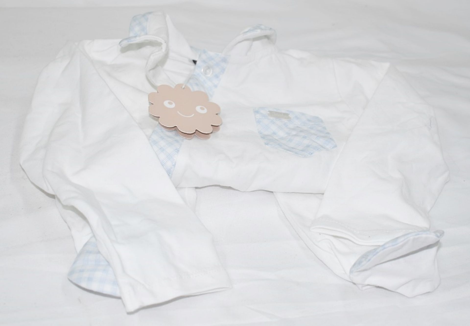 1 x PATACHOU Blue Check Babygrow, 18 Months - Original Price £54.95 *Read Condition Report* - Bild 4 aus 7