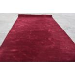 1 x Premium Deep Red Showroom Carpet - Dimensions: 4.5 x 2.5-Metres - Ex-Display