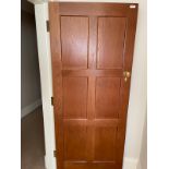 1 x Solid Wood Lockable Internal Door - Ref: PAN258 / BED3 - CL896 - NO VAT ON THE HAMMER -