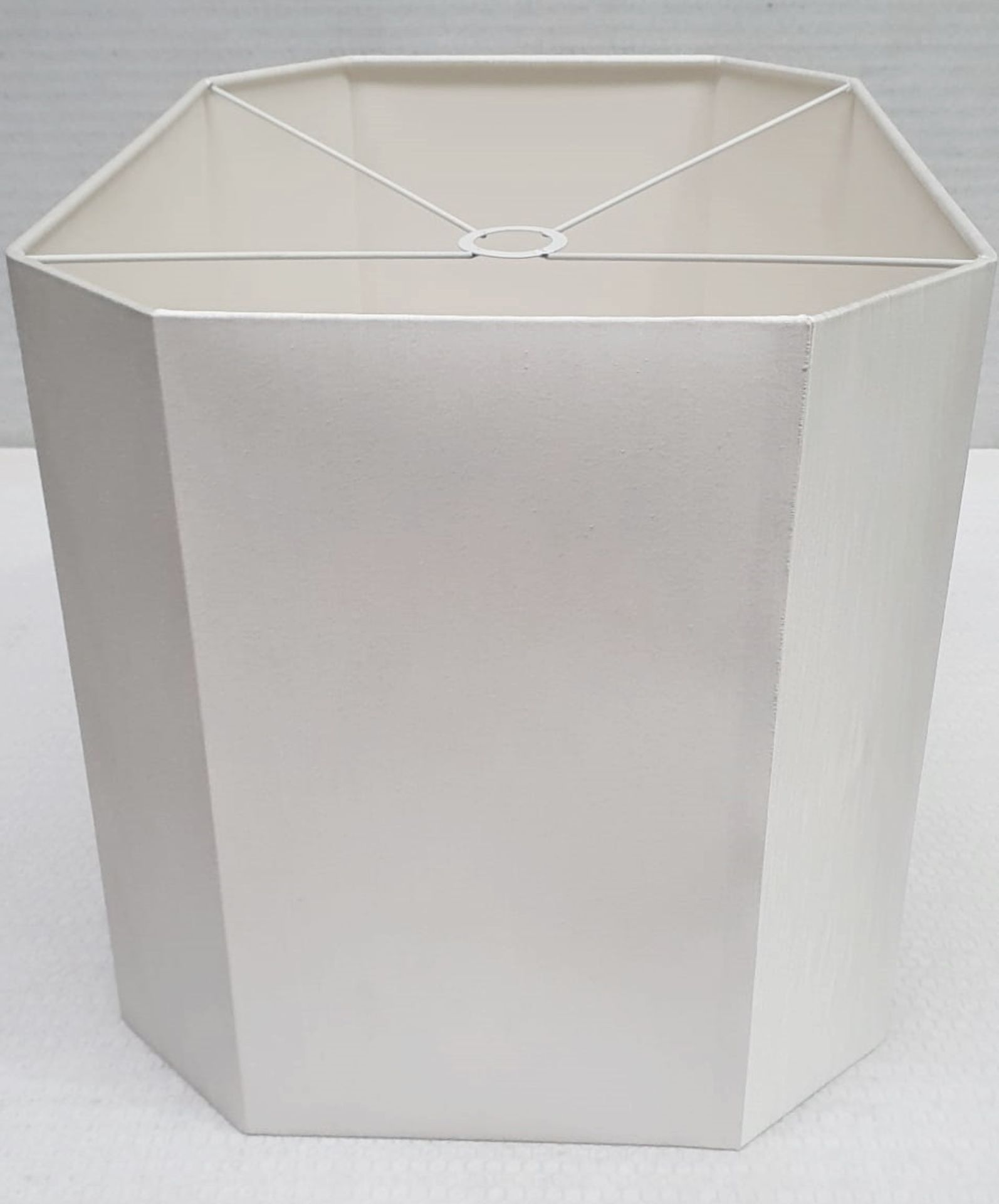 1 x GIORGIO COLLECTION 'Infinity' Italian Designer White SILK Lamp Shade  - Unused Boxed Stock - - Image 3 of 3