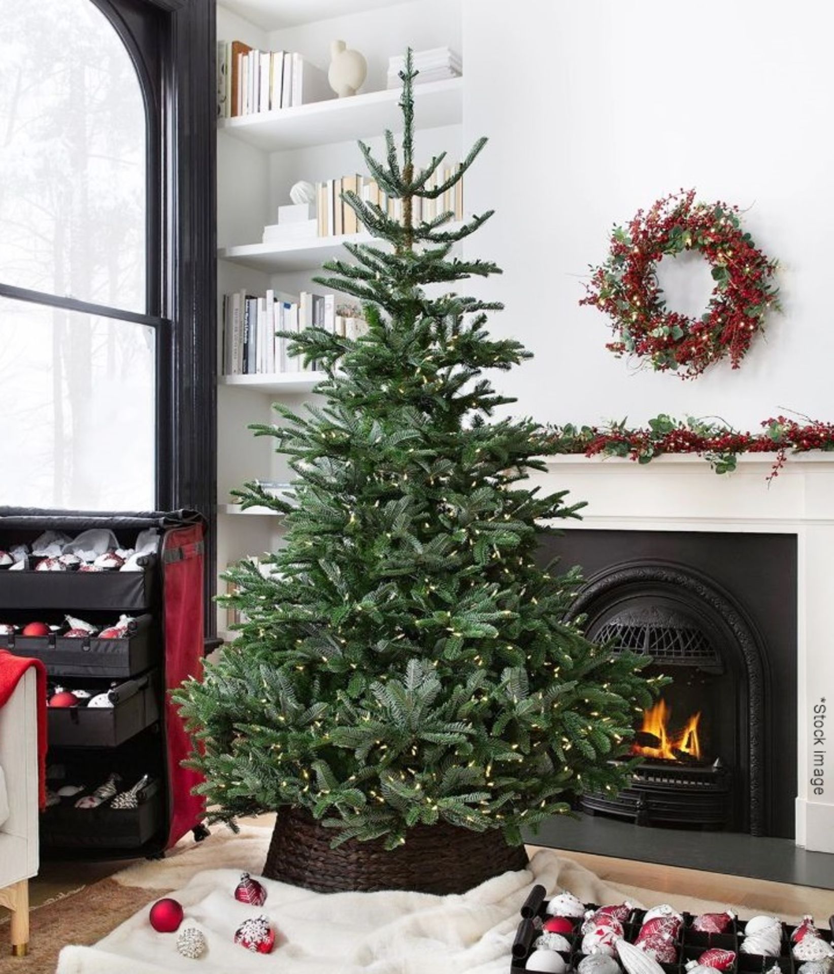 1 x BALSAM HILL 'Nordmann Fir' Luxury 12ft Candlelight Christmas Tree - Original Price £2,700