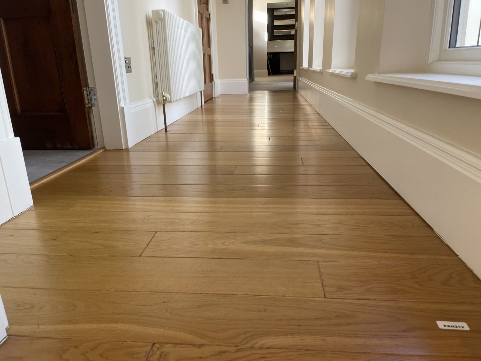 Fine Oak Hardwood Hallway Flooring - 6.3 x 1.2 Metres - Ref: PAN212 - CL896 - NO VAT - Image 11 of 12