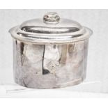 1 x Decorative Premium Oval Canister, With Jewelled Lid - Ref: CNT742/WH2/C23 - CL011