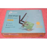 1 x TP Link 300Mbps Wireless N PCI Express Adapter - TL-WN881ND - New Sealed Stock