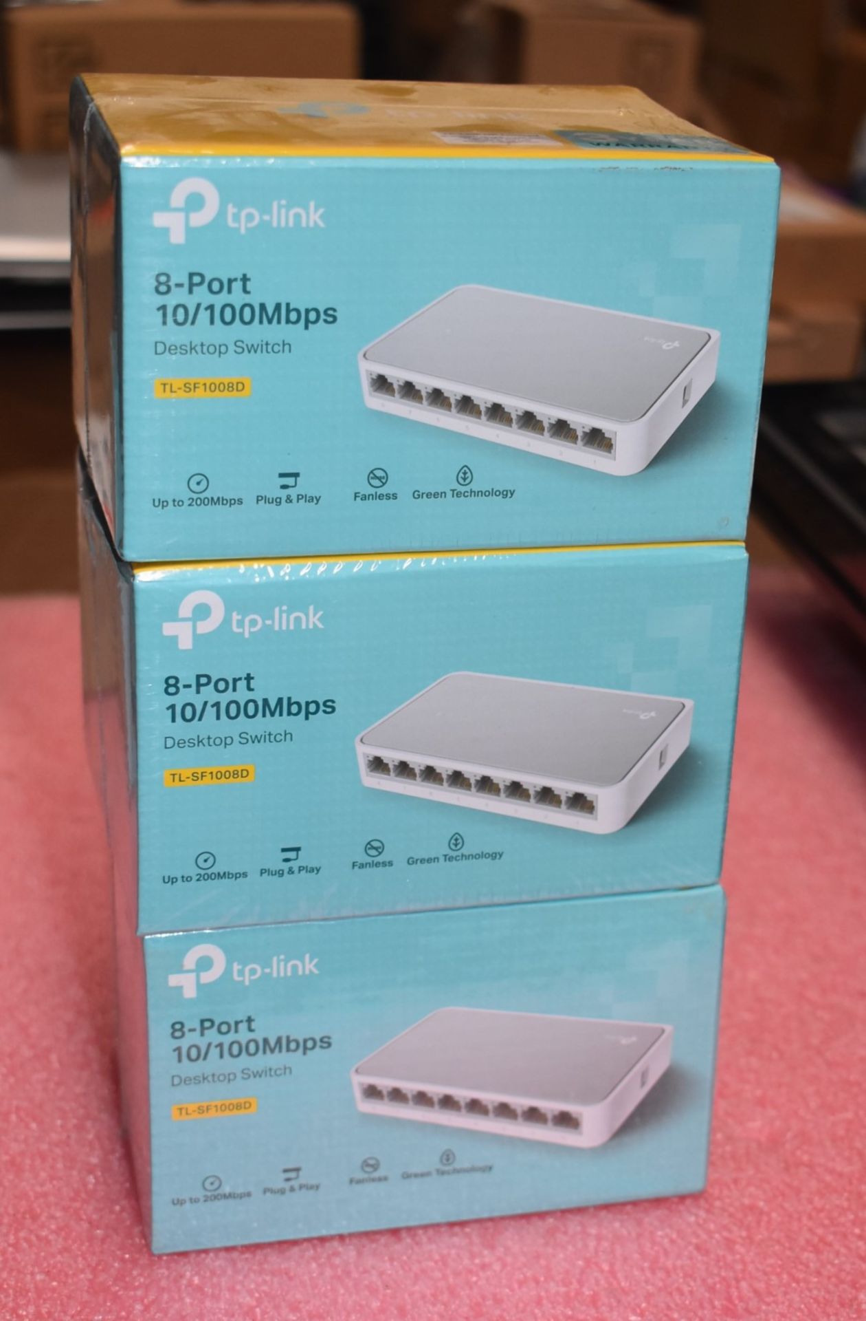 3 x TP Link 8 Port 10/100Mbos Desktop Switches - Model TL-SF1008D - New Sealed Stock - Image 6 of 6