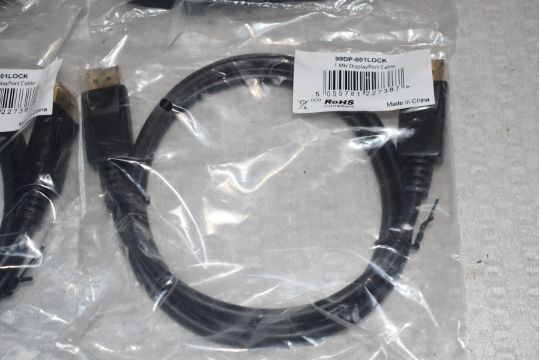 4 x DisplayPort 1 Meter Monitor Cables - New in Packets - Image 4 of 7