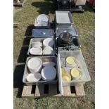 LOT OF RESTAURANT EQUIPMENT & DISHES