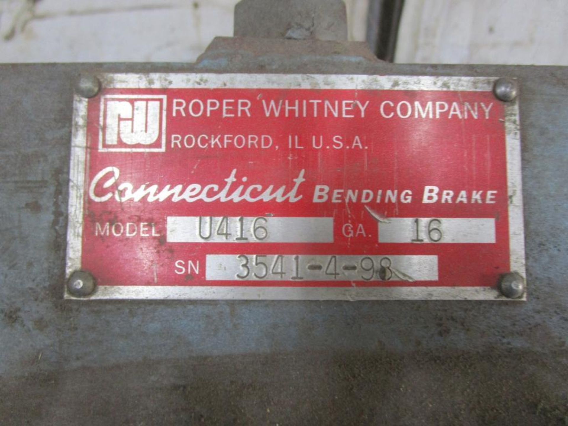 Roper Whitney U416 4' x 16-Ga. Box and Pan Brake - Image 2 of 2