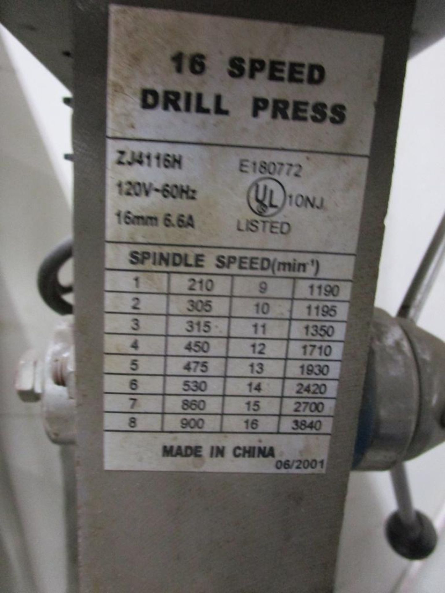Central Equipment ZJ4116H 13" Drill Press - Image 3 of 3