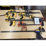 Lot of DeWalt, Jorgensen, Vise Grip Bar Clamps