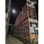 (25) Sections Pallet Racking 36" x Approx. 30' Uprights with 8' Cross Beams