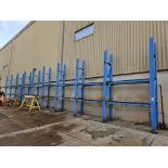 (9) Sections Heavy Duty Bolt Together Pallet Racking 36" x 15' Uprights with 8' Cross Beams